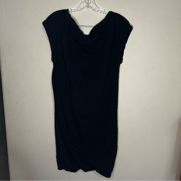 Standard James Perse Bateau Neckline Black Mini Scrunch T-Shirt Lagenlook Dress - Picture 7 of 7